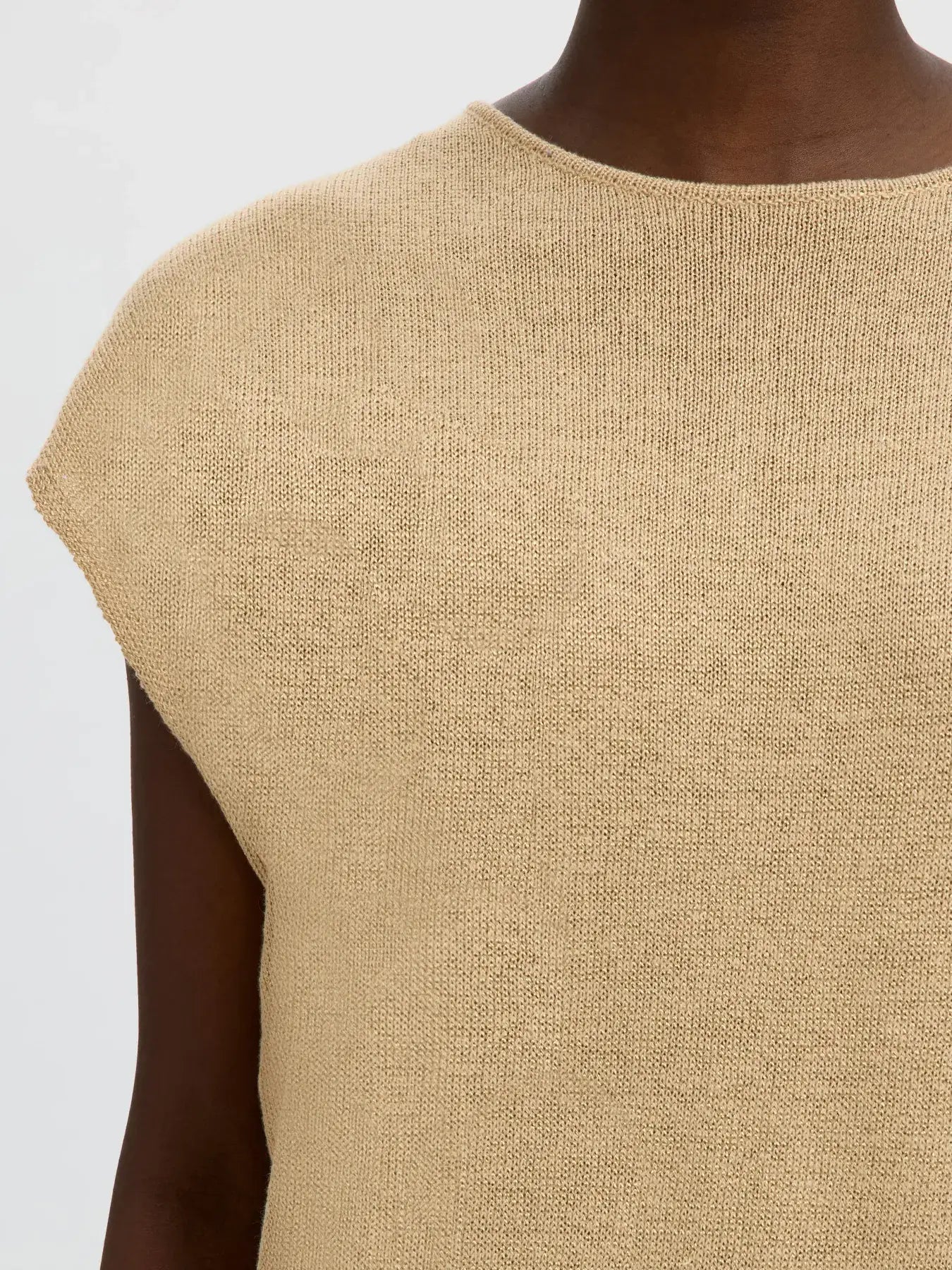 SLFmia Knit Top O-neck - White Pepper