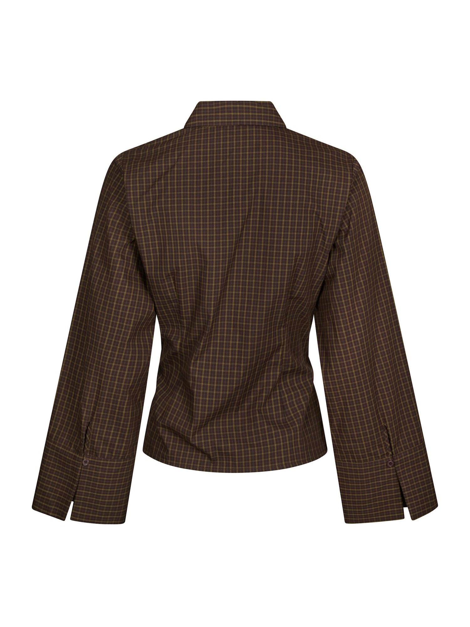 Fenli Small Check Shirt - Aubergine