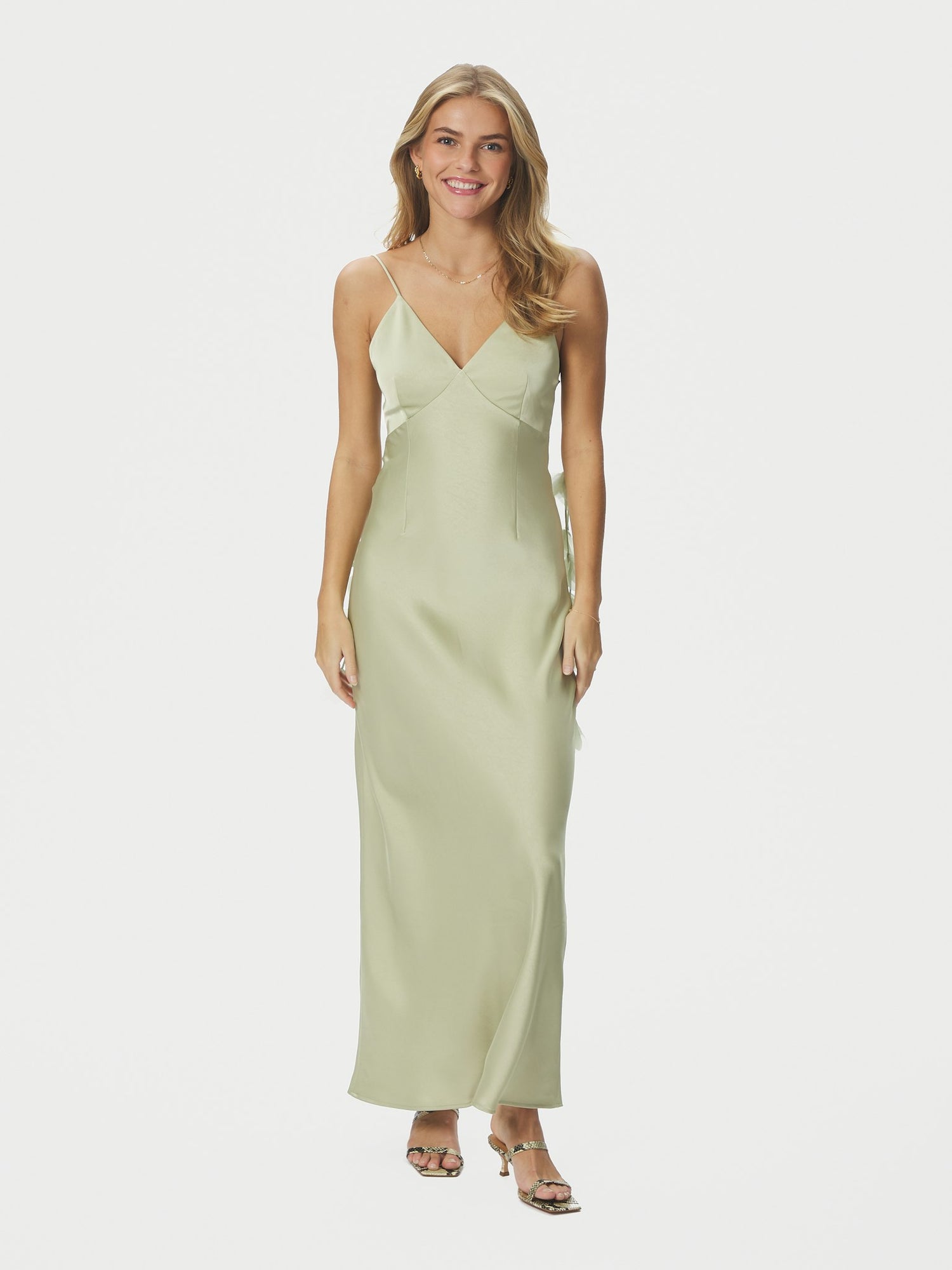 Colly Heavy Sateen Dress - Mint Green