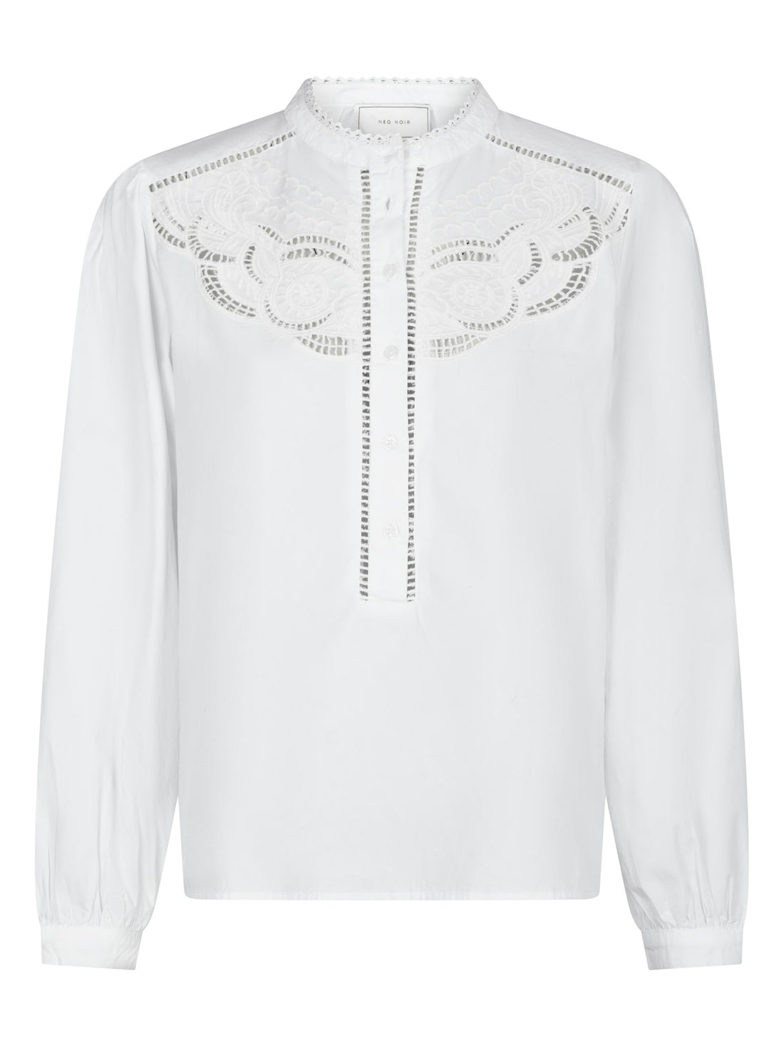 Aneliah C Poplin Emb Blouse - White