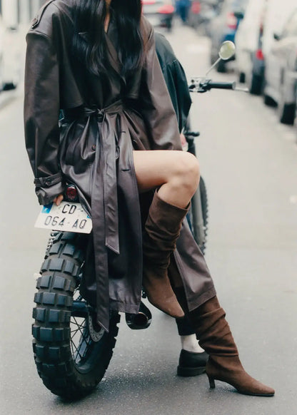 Kalila Lederstiefel - Wildleder Braun