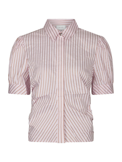 Frannie Structure Stripe Shirt - Light Pink