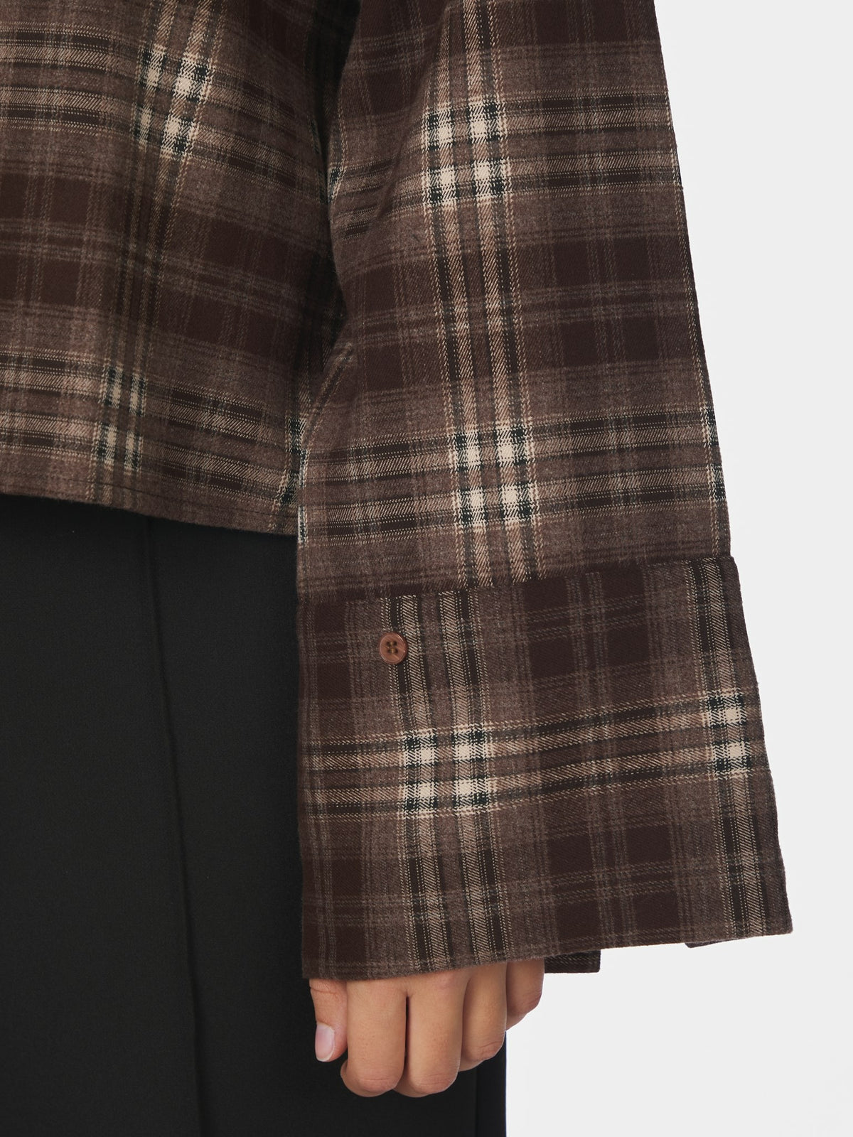 Jaylin Flannel Check Shirt - Warm Grey