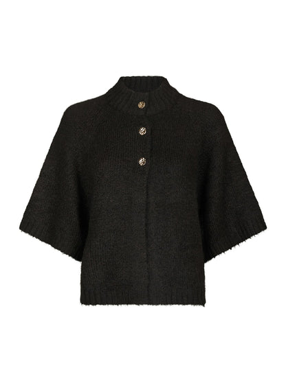 Benuta Fluffy Knit Cardigan - Dark Brown