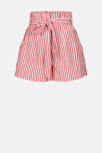 Lilla Cotton Shorts - Red &amp; White