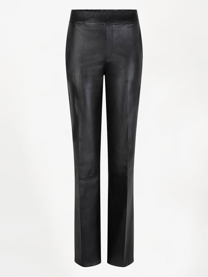 Lova Stretch Leather Pants - Raven