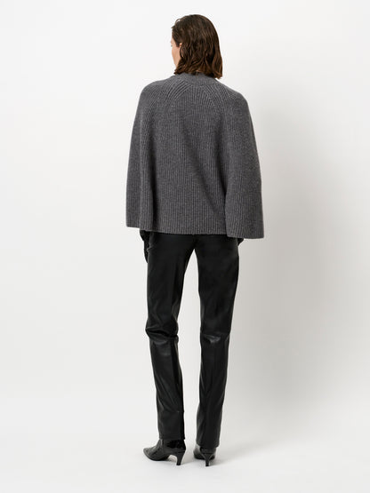 Lova Stretch Leather Pants - Raven