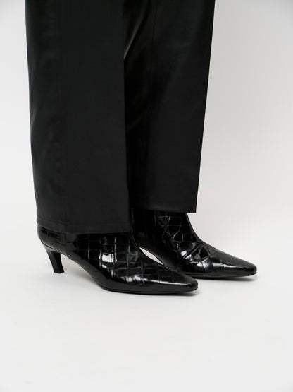 Lova Stretch Leather Pants - Raven