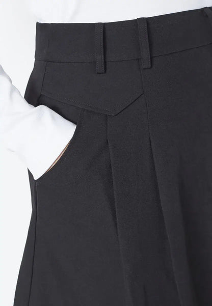 LunaCC Pocket Pleat Mini Skirt - Black