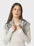 Adelina Paisley Knit Scarf - Grey Melange