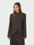 Tiria Structure Blazer - Dark Brown