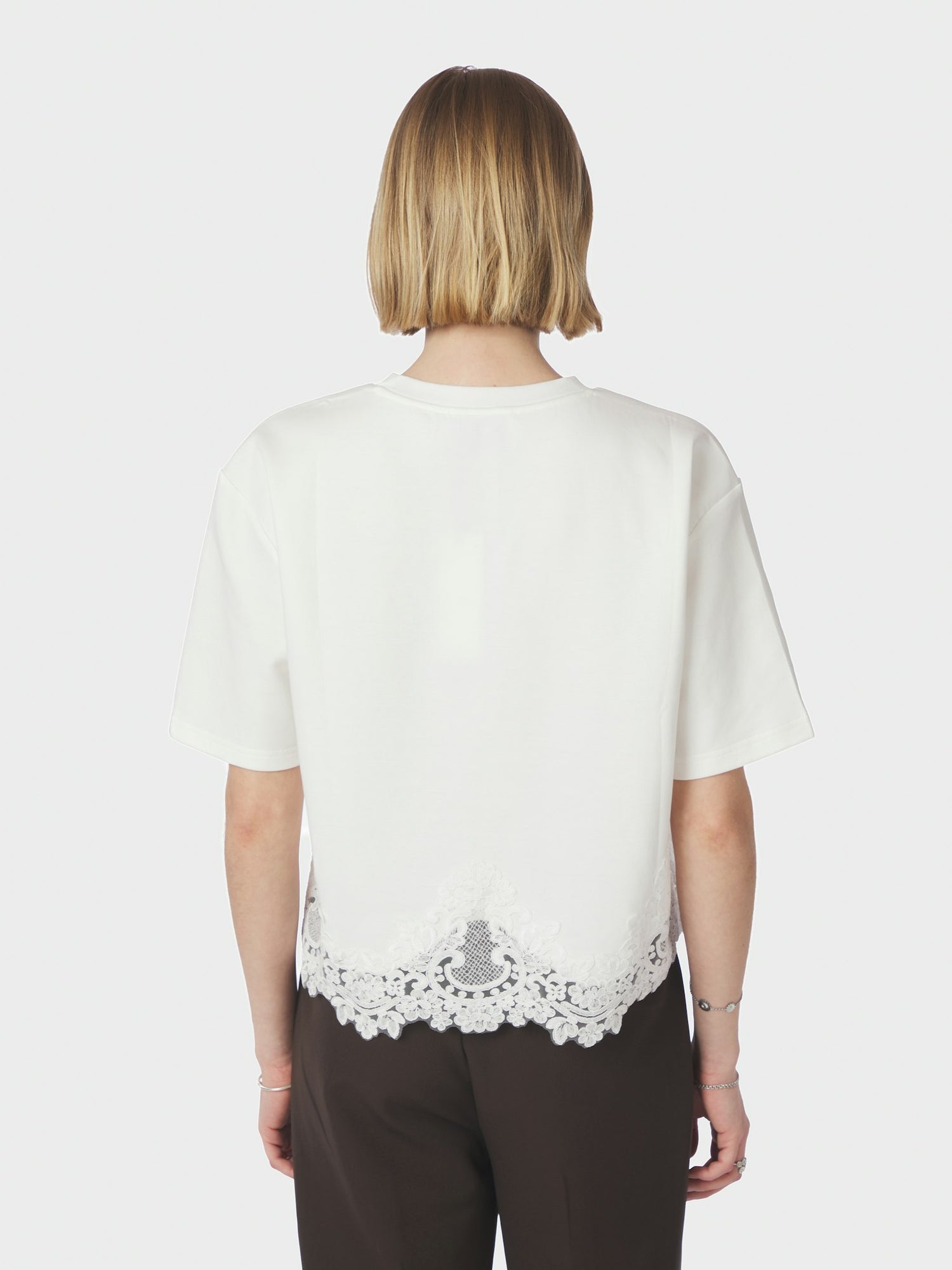 Iria Lace Tee - White