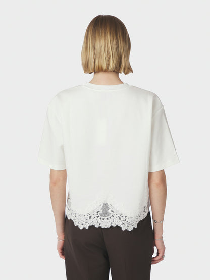 Iria Lace Tee - White
