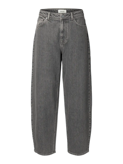 SLFBarrel Bea-Kori HW Jeans - Medium Grey Denim