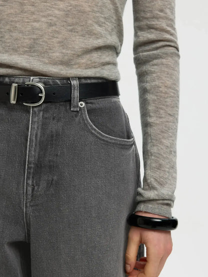 SLFBarrel Bea-Kori HW Jeans - Medium Grey Denim