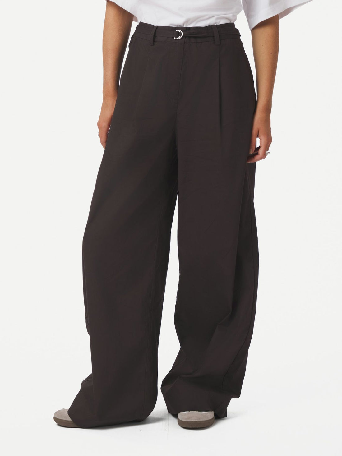 Malba Poplin Pants - Dark Brown