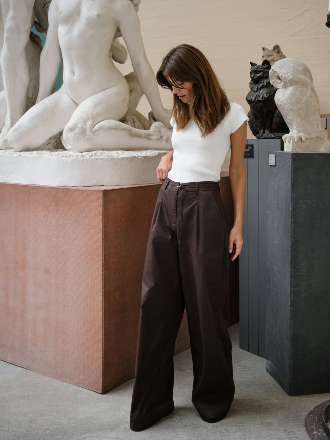 Malba Poplin Pants - Dark Brown