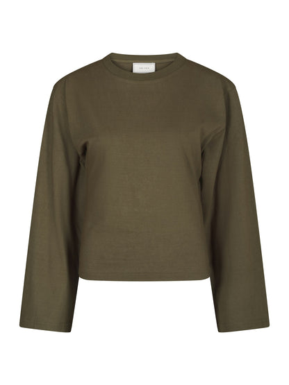 Paska Boxy Long Tee - Army