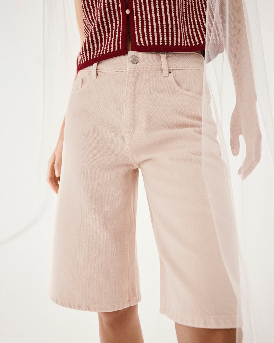 MschAspen Ida Denim Shorts - Light Pink Wash