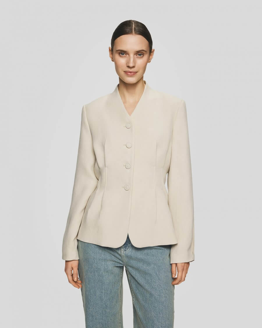 MSCHEsteriane Blazer - Oatmeal Melange