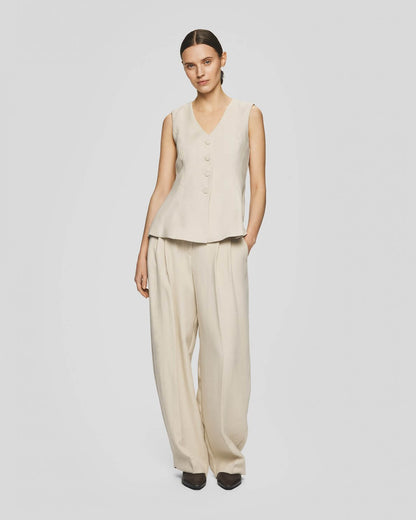 MSCHEsteriane HW Pants - Oatmeal Melange