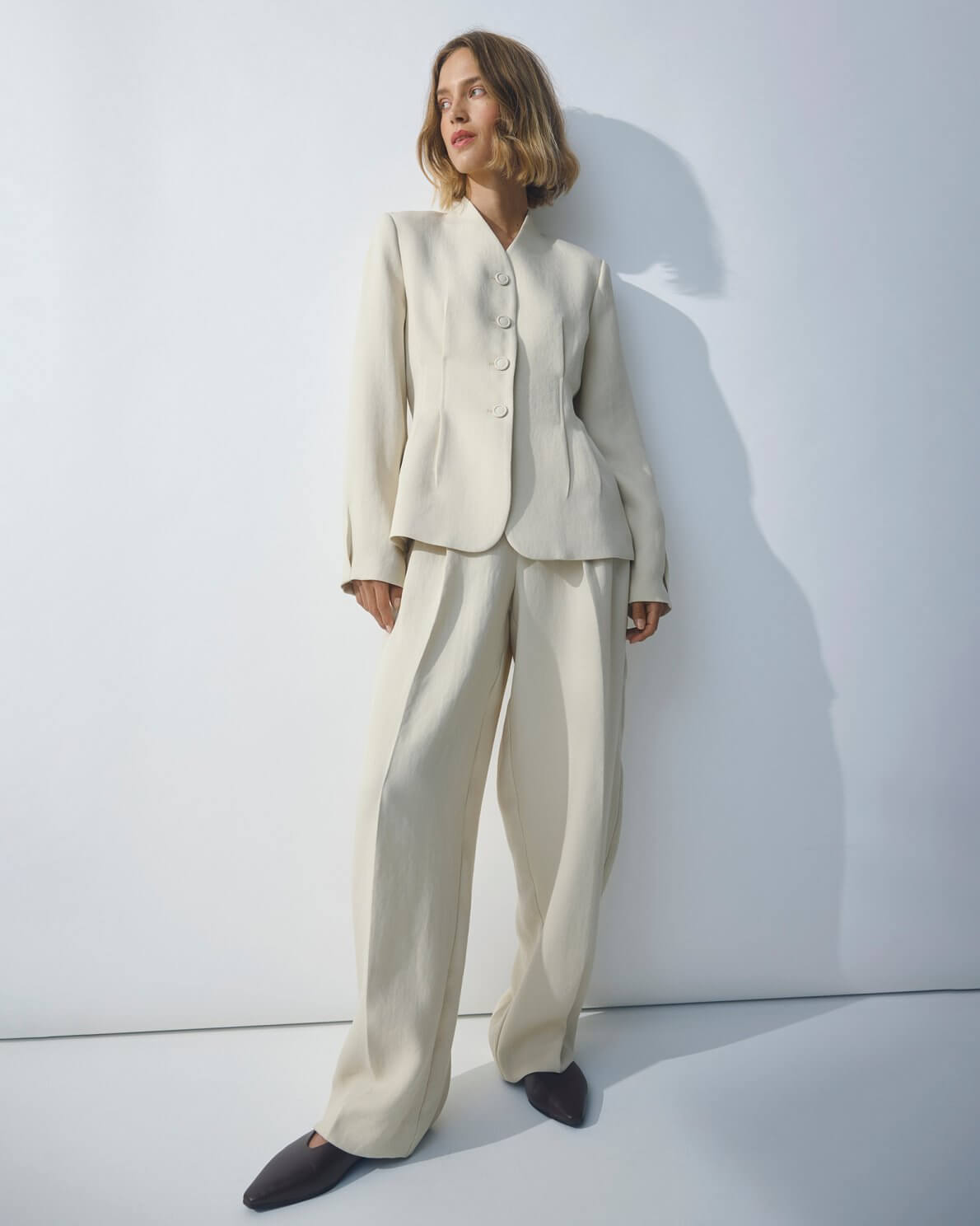 MSCHEsteriane HW Pants - Oatmeal Melange