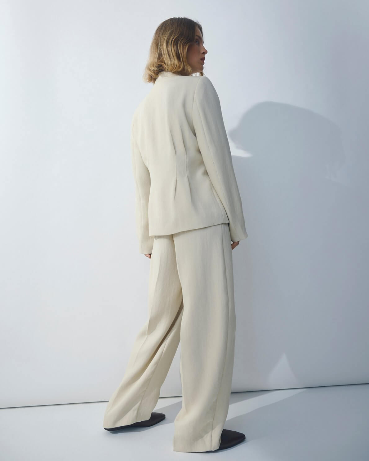 MSCHEsteriane HW Pants - Oatmeal Melange