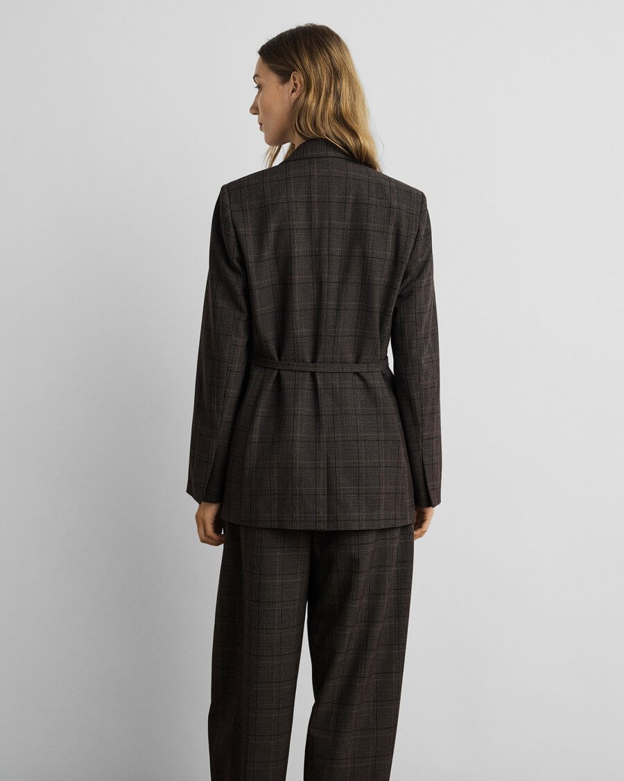 Mschjohnna Blazer Chk - Dark Brown Corn