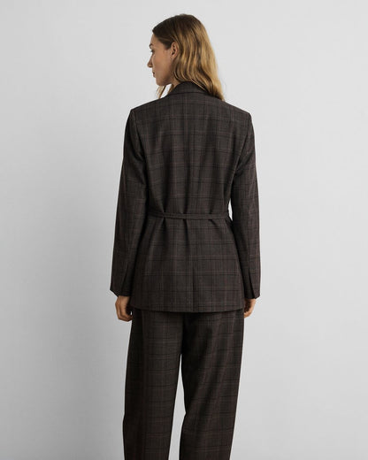 Mschjohnna Blazer Chk - Dark Brown Corn