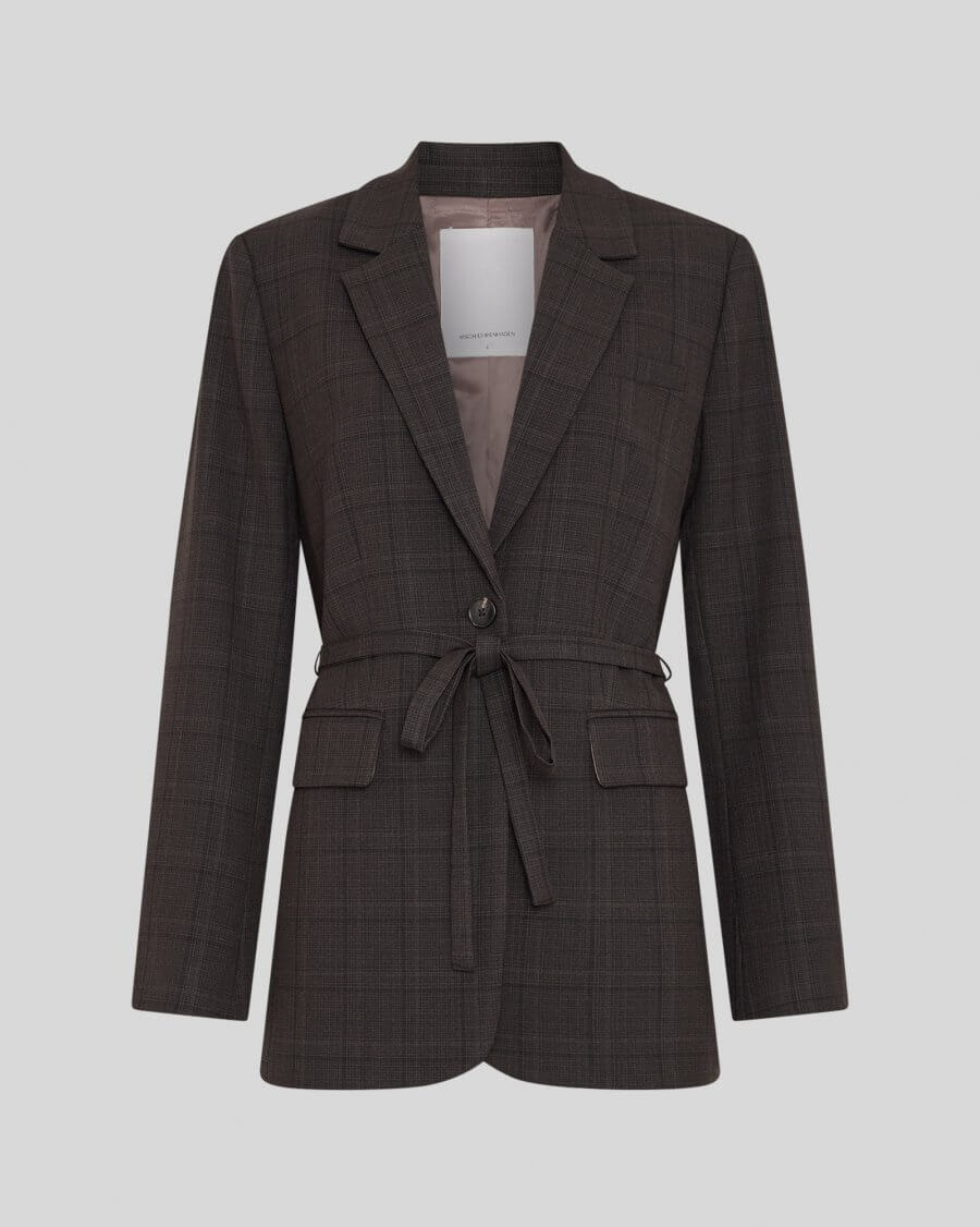 Mschjohnna Blazer Chk - Dark Brown Corn