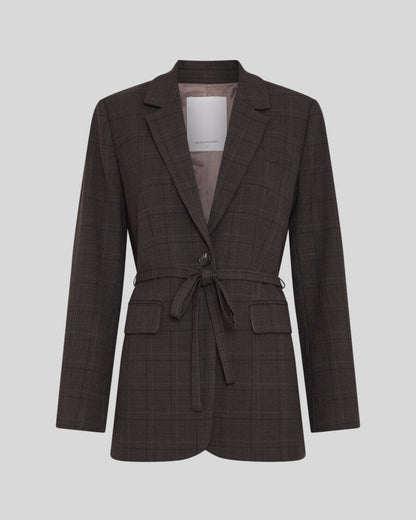 Mschjohnna Blazer Chk - Dark Brown Corn