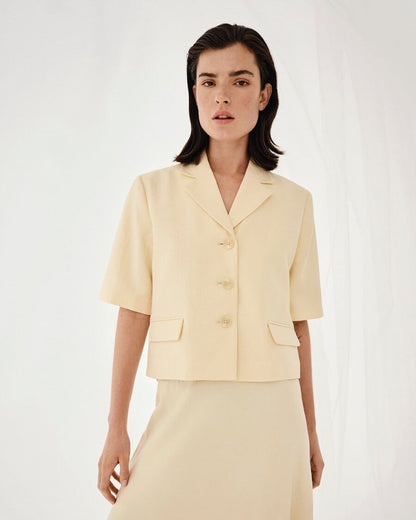 MschKeeley Edelmira 2/4 Blazer - Bleached Sand