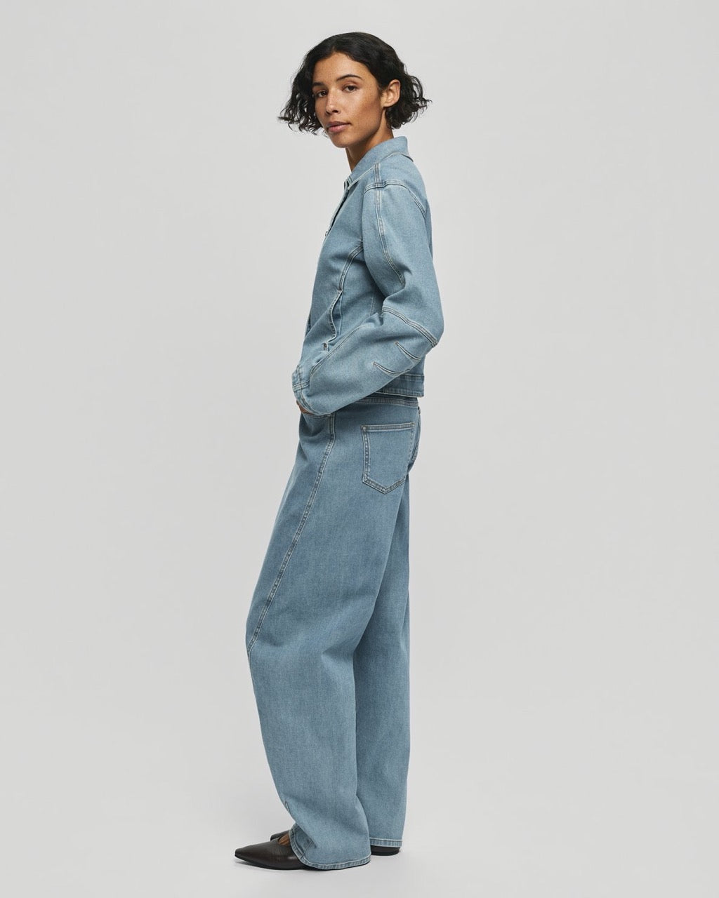 Mschkobane Tue Barrel jeans - Light Blue Wash