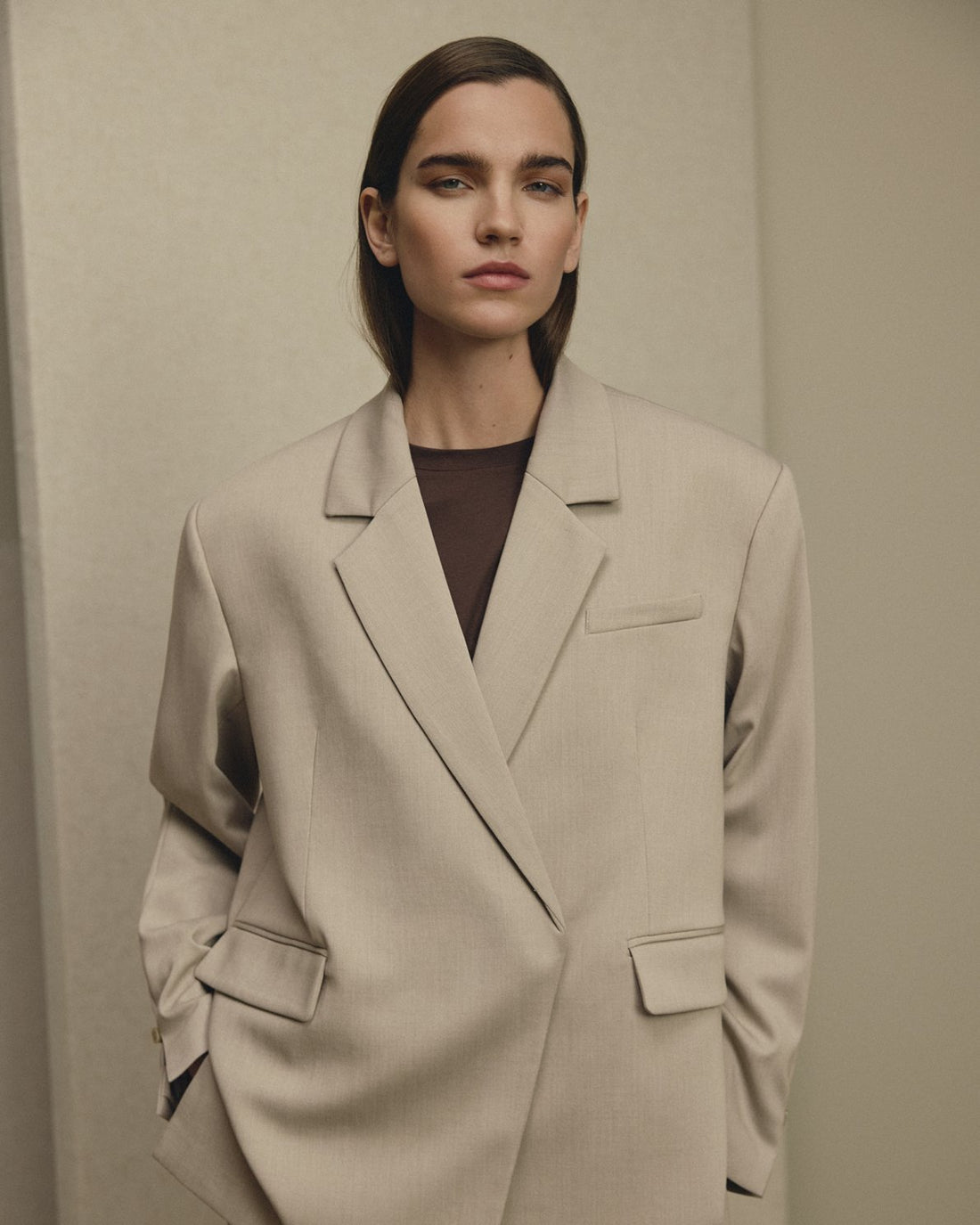 MschMarceli Oversized Blazer - Warm LGM