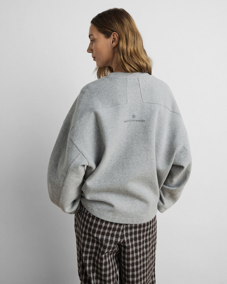 Mschmarletta Icon Logo Sweatshirt - Lgm Steel Gray