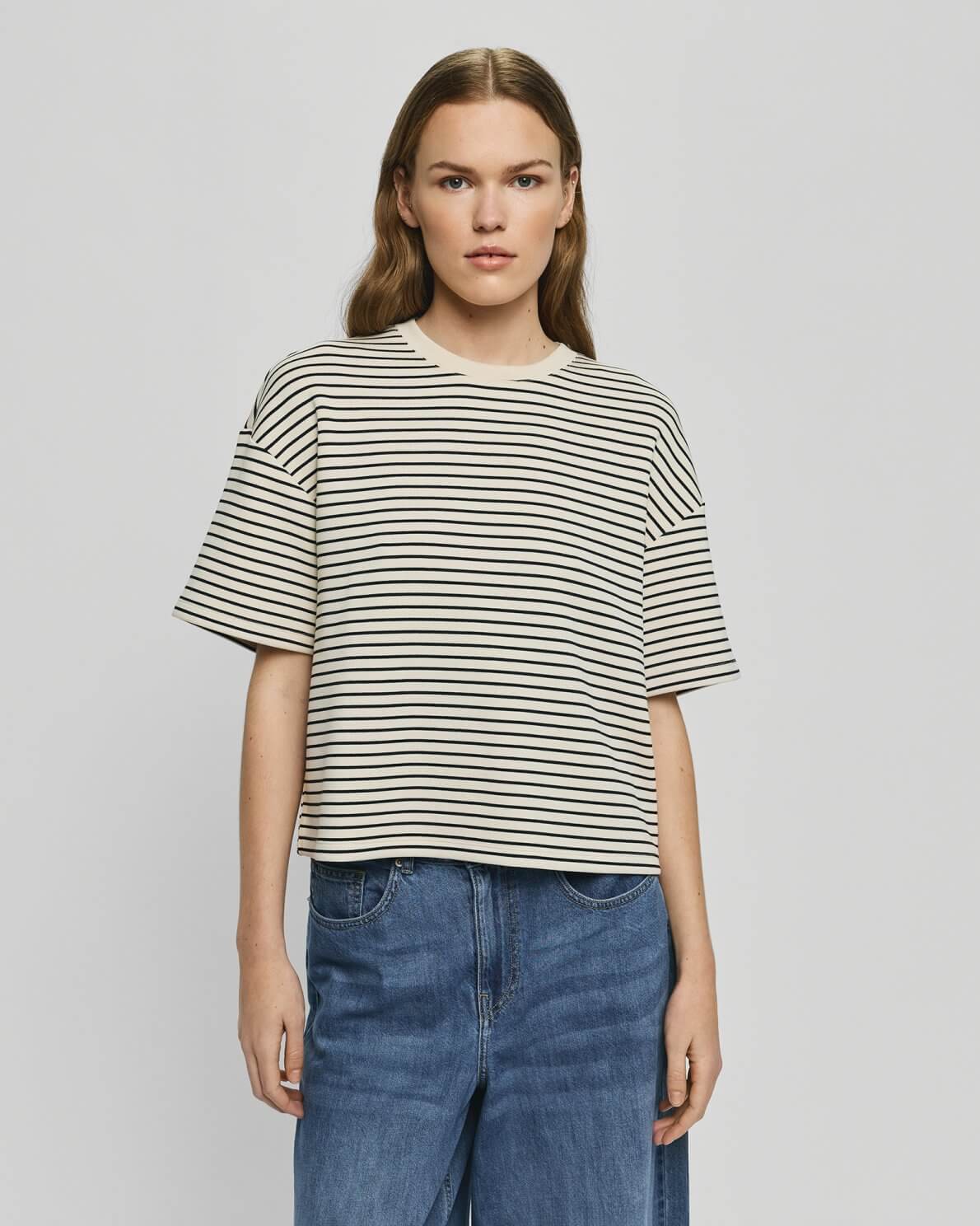 MSCHNilda Ima Q SS Sweatshirt - Oatmeal/Black