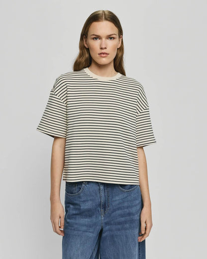 MSCHNilda Ima Q SS Sweatshirt - Oatmeal/Black