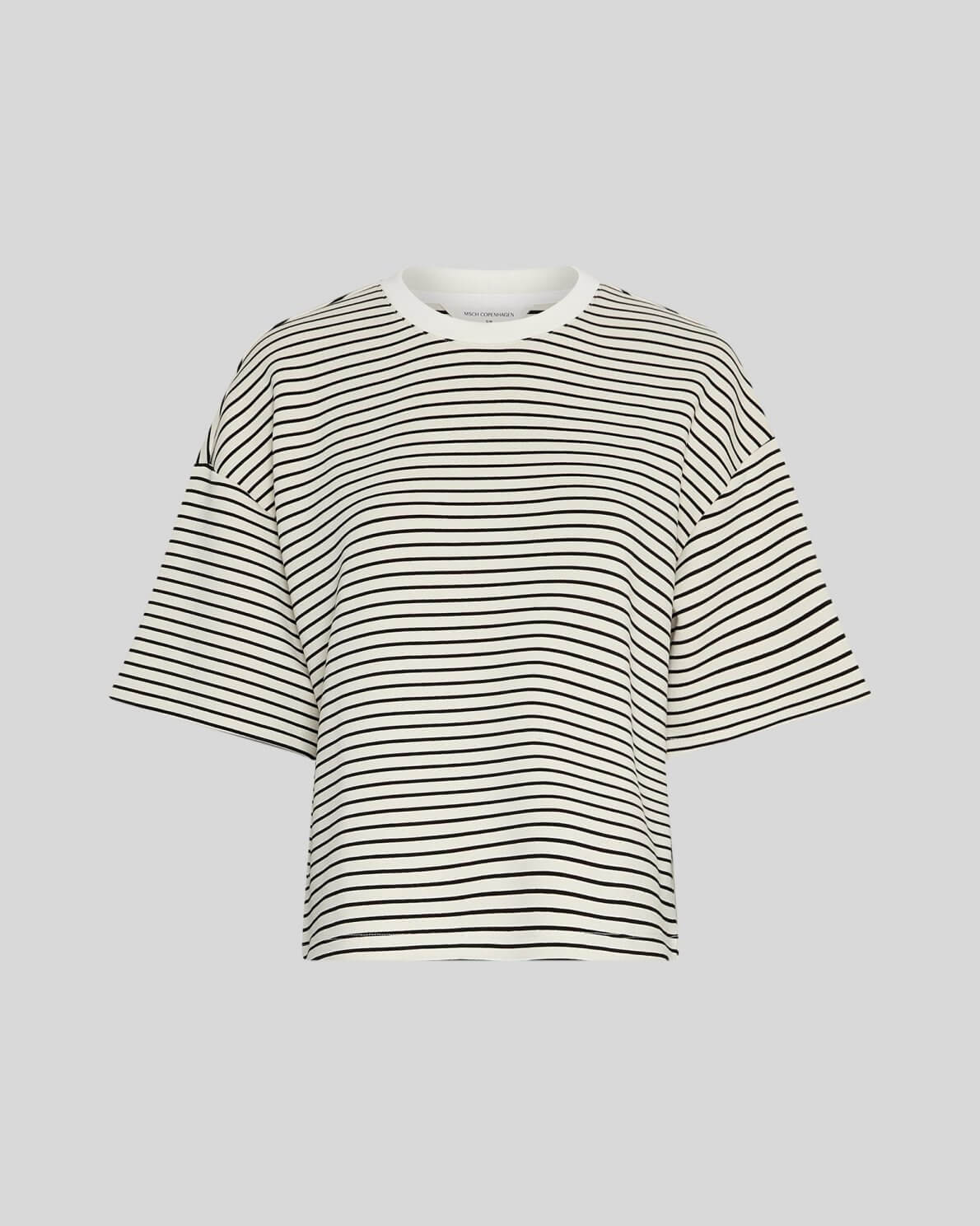 MSCHNilda Ima Q SS Sweatshirt - Oatmeal/Black