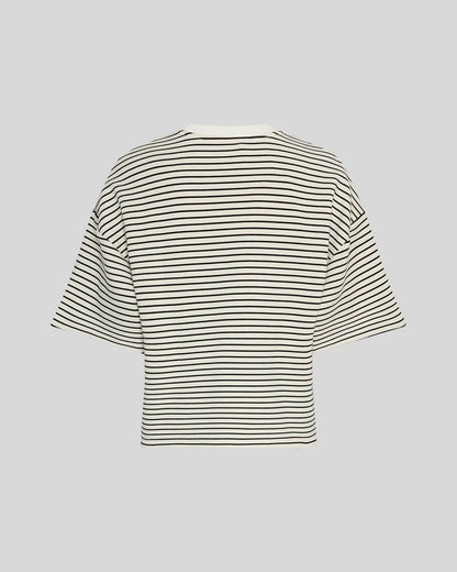 MSCHNilda Ima Q SS Sweatshirt - Oatmeal/Black