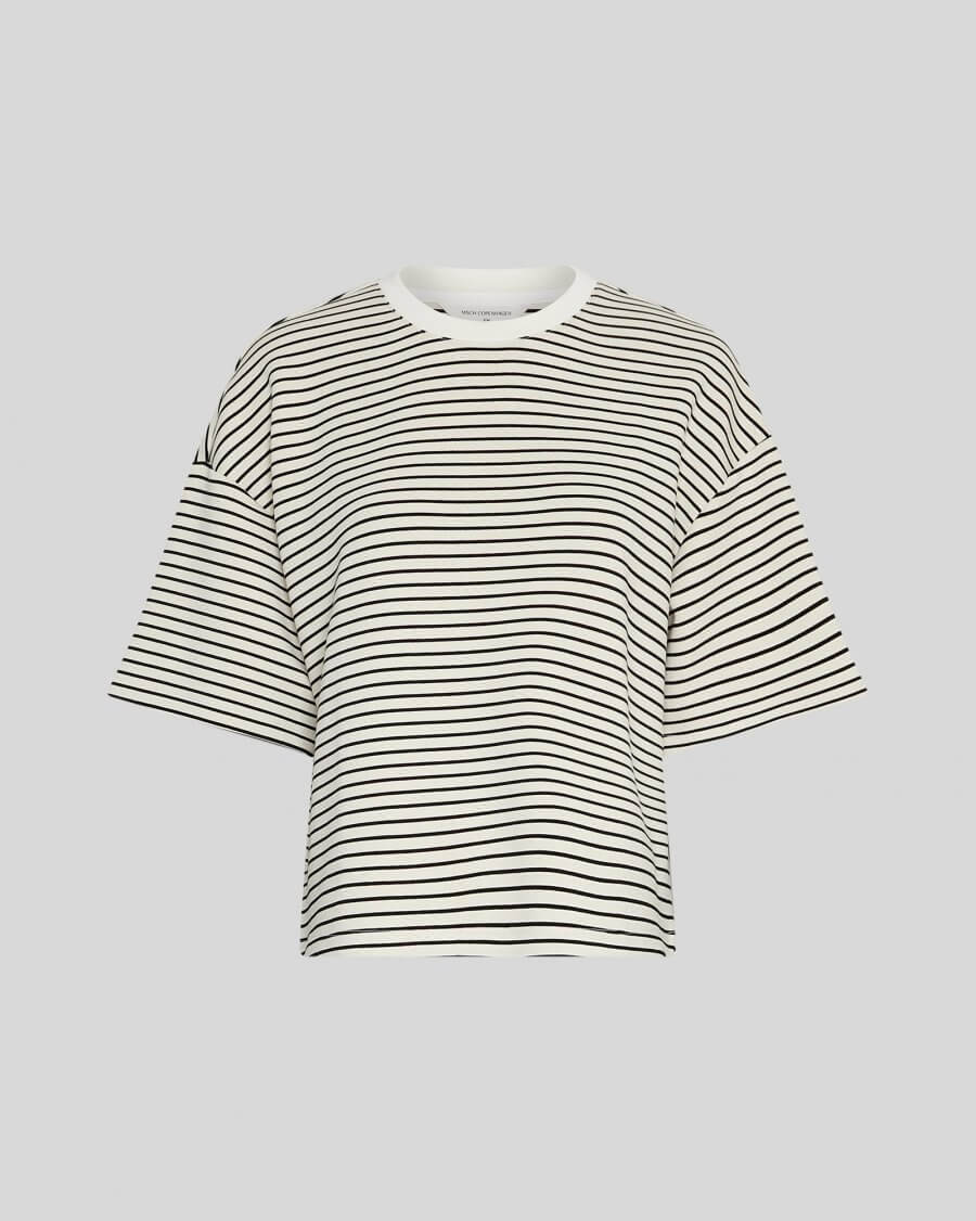 MschNilda Ima Q SS Sweatshirt - Oatmeal/Schwarz