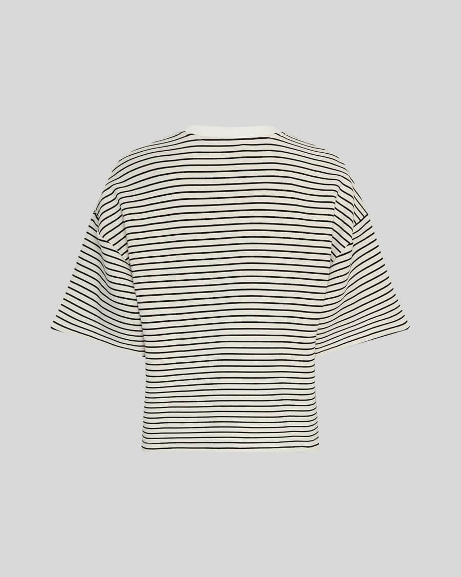 MschNilda Ima Q SS Sweatshirt - Oatmeal/Schwarz