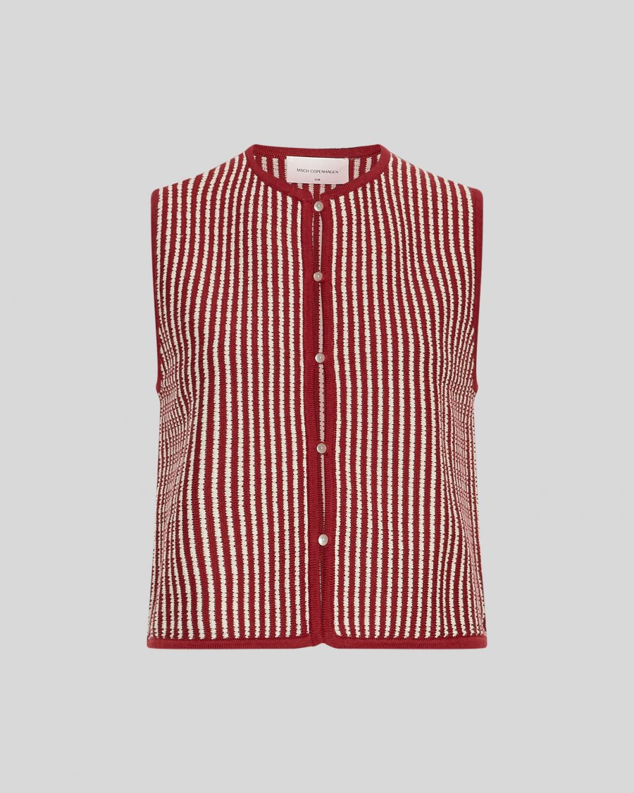 MschPriscilla Vest - Rhubarb