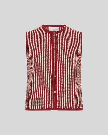 MschPriscilla Vest - Rhubarb