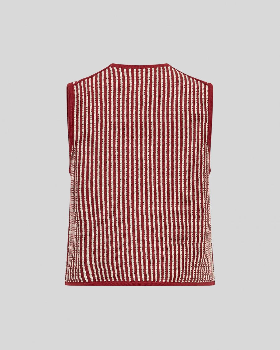 MschPriscilla Vest - Rhubarb