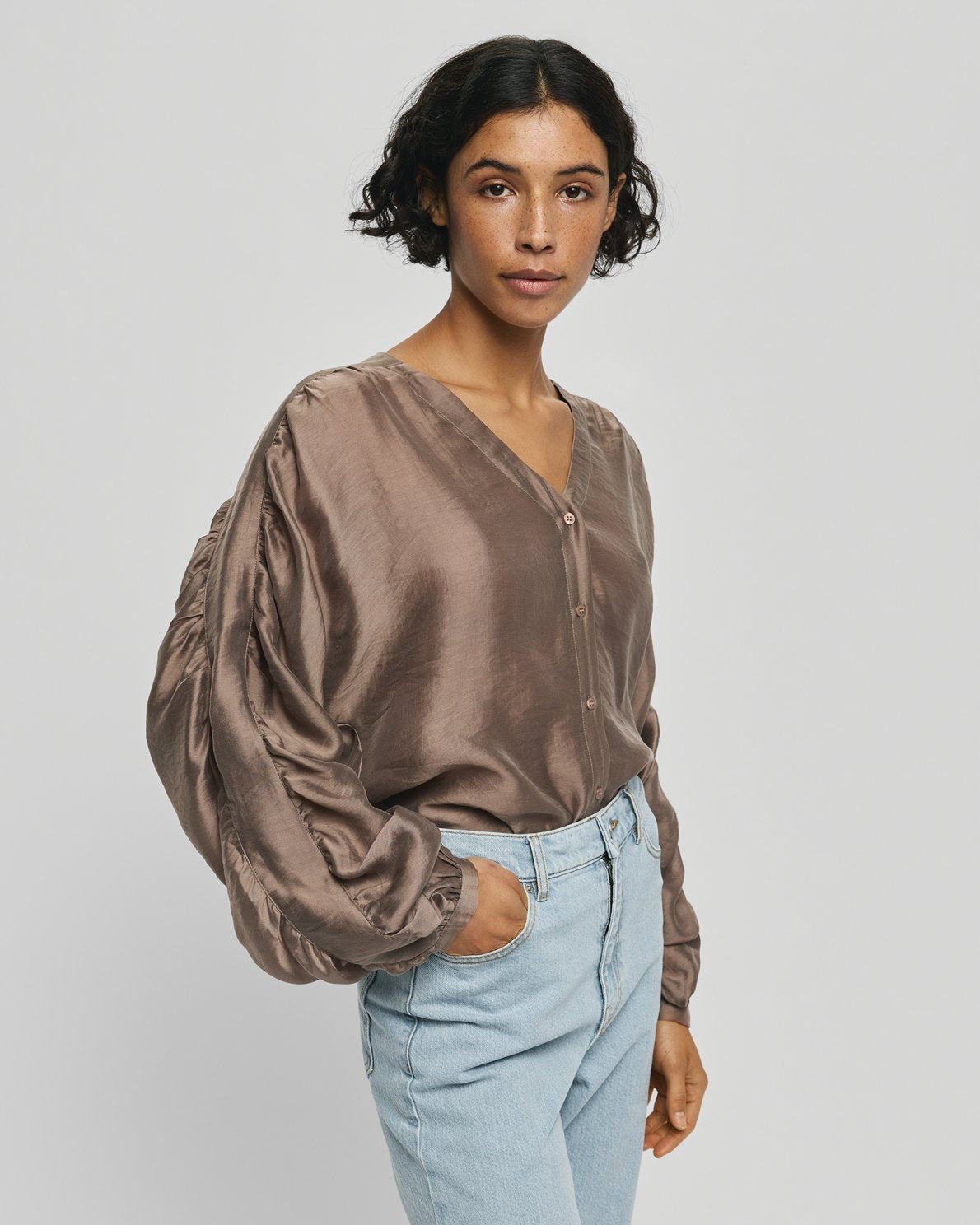 MschRamona Rikkelia Volume Shirt - Mountain