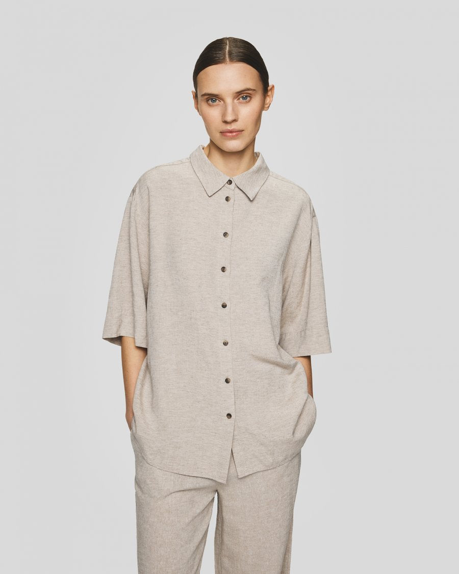 MSCHViana Ginia 3/4 Shirt - Sand Melange