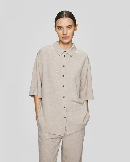 MSCHViana Ginia 3/4 Shirt - Sand Melange