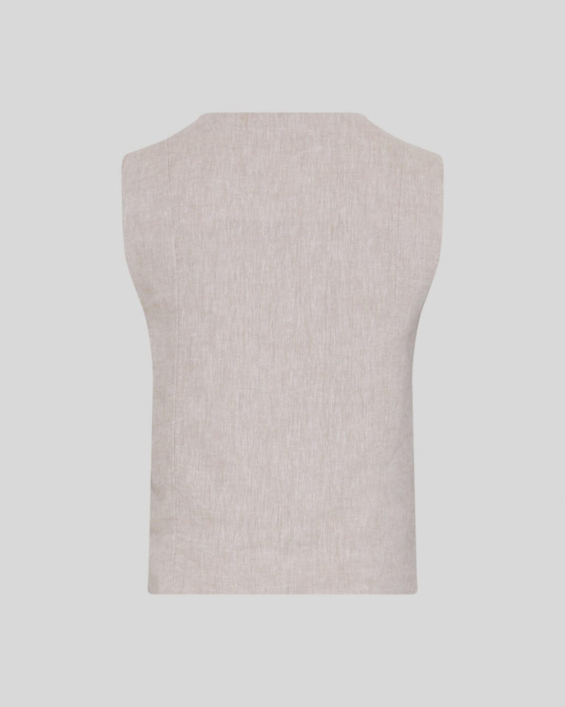 MSCHViana Ginia V Neck Waistcoat - Sand Melange