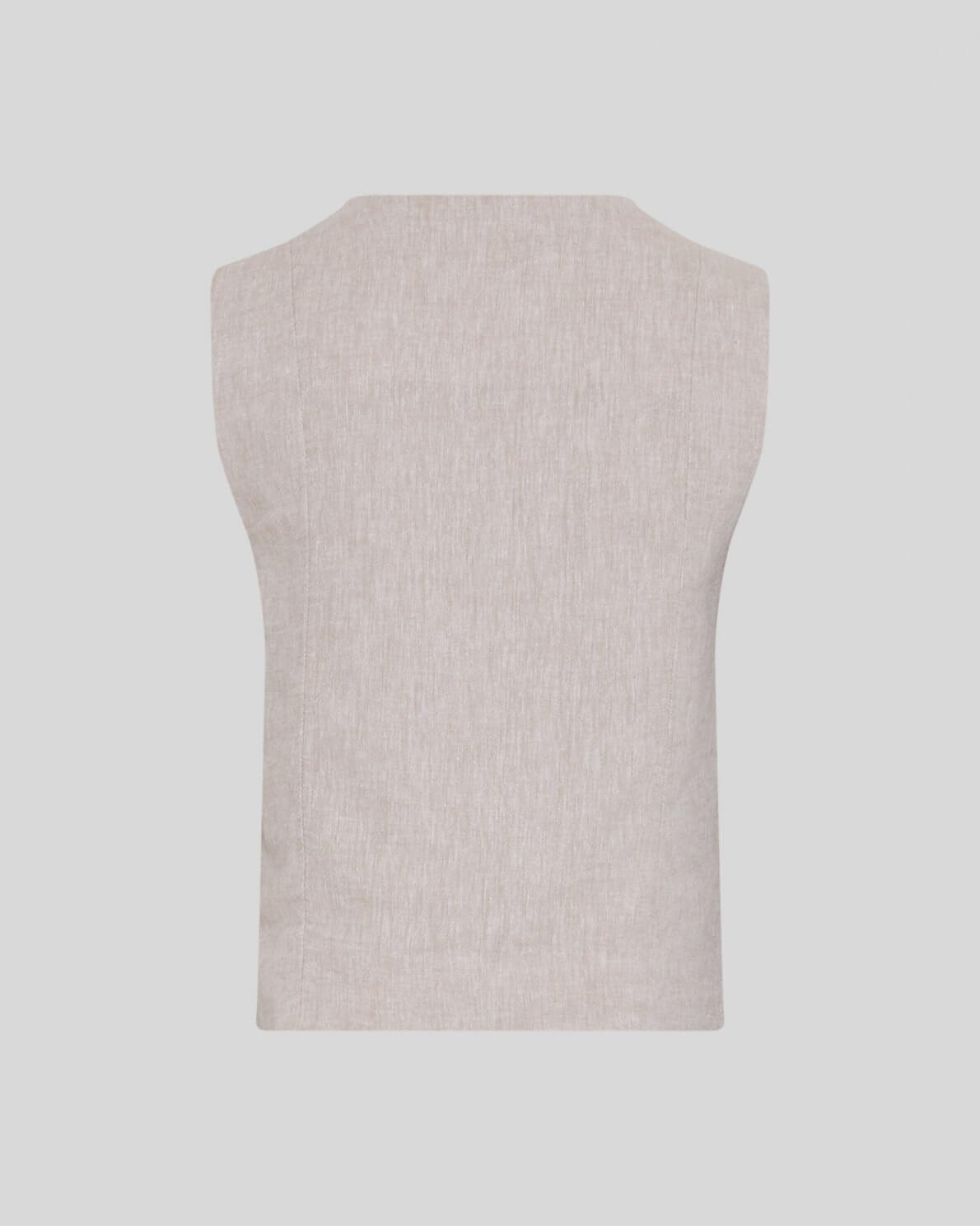 MSCHViana Ginia V Neck Waistcoat - Sand Melange