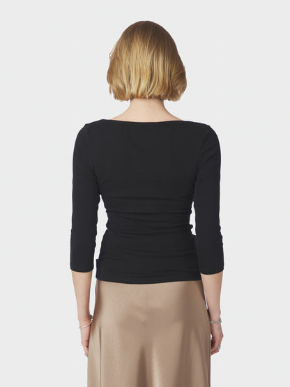 Thyra Jersey Blouse - Black